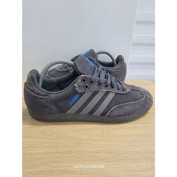 Adidas Samba Hemp Shoes Men’s Size 10 Black Blue Soccer Skateboard Casual - Picture 1 of 7